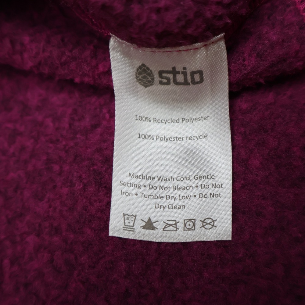 Stio Sweatshirt Womens Large Purple 1/4 Zip Soft Fleece Pullover Outdoor Hiking - Picture 5 of 14